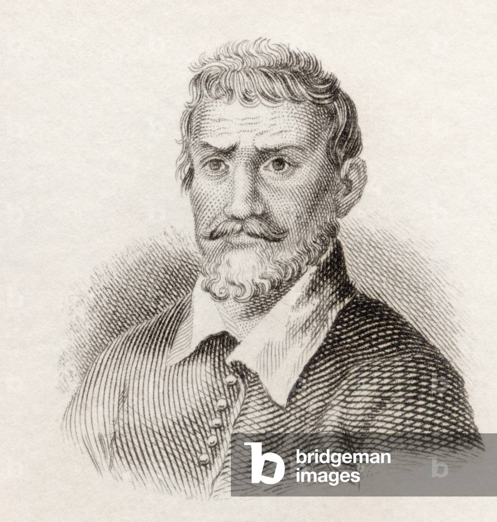 Annibale Carracci, 1560 to 1609, Italian Baroque painter, from Crabb's Historical Dictionary pub.1825
