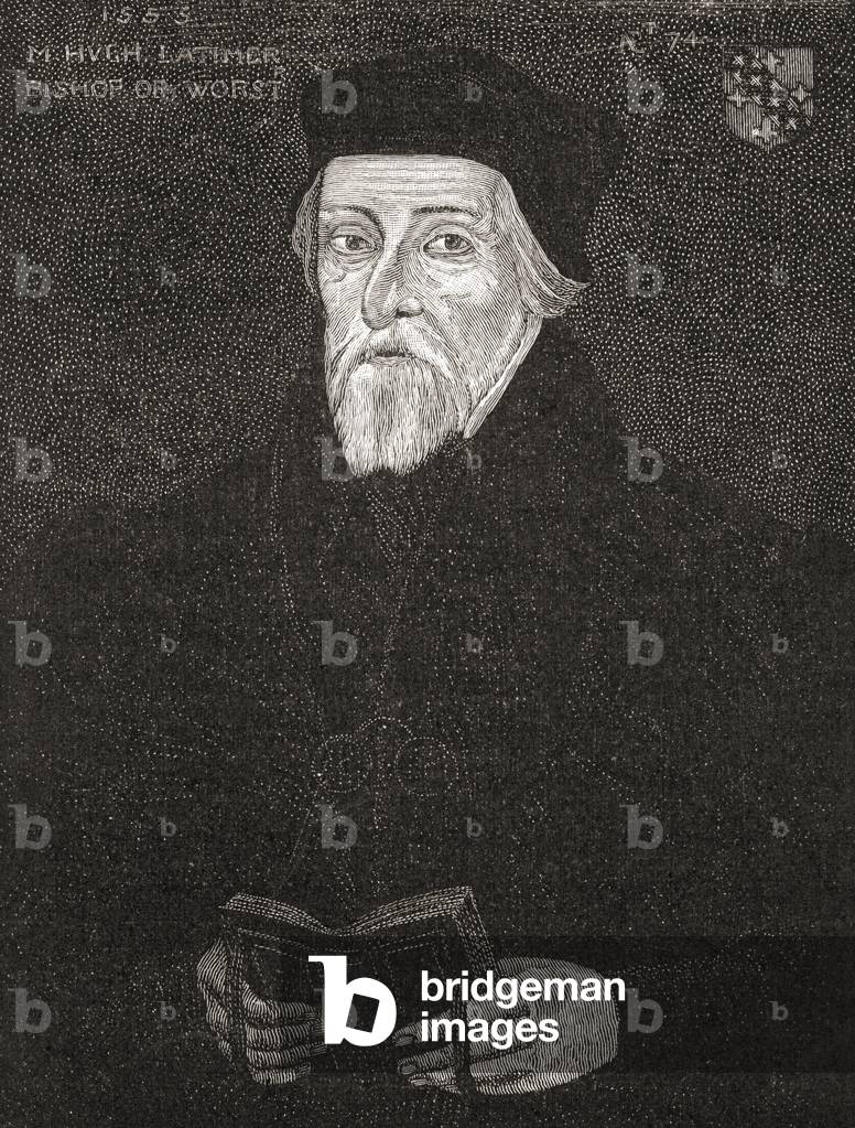 Hugh Latimer, Anglican bishop and martyr, from the book Short History of the English People by J.R. Green, pub. London 1893