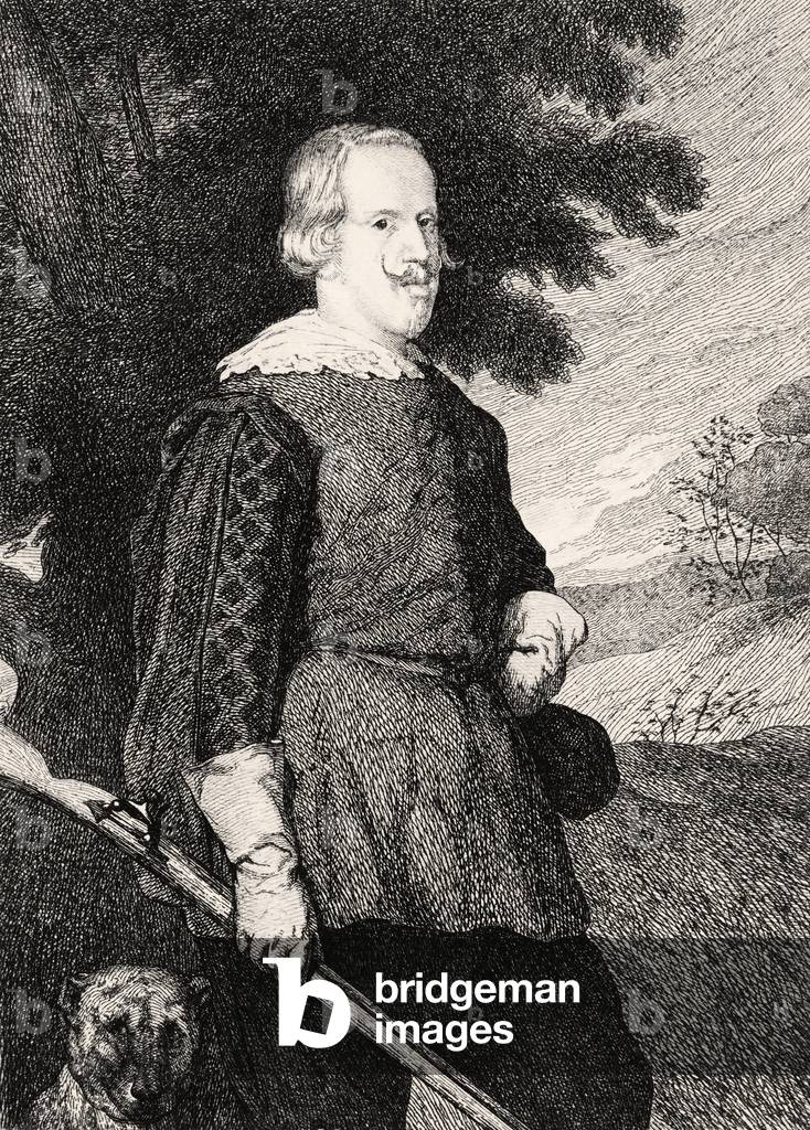 Felipe IV in hunting costume (engraving)