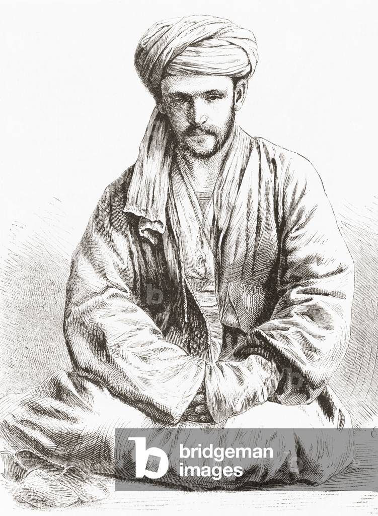 Ármin Vámbéry, aka Arminius Vámbéry, 1832-1913.  Hungarian Turkologist and traveller, from L'Univers Illustre pub. 1867