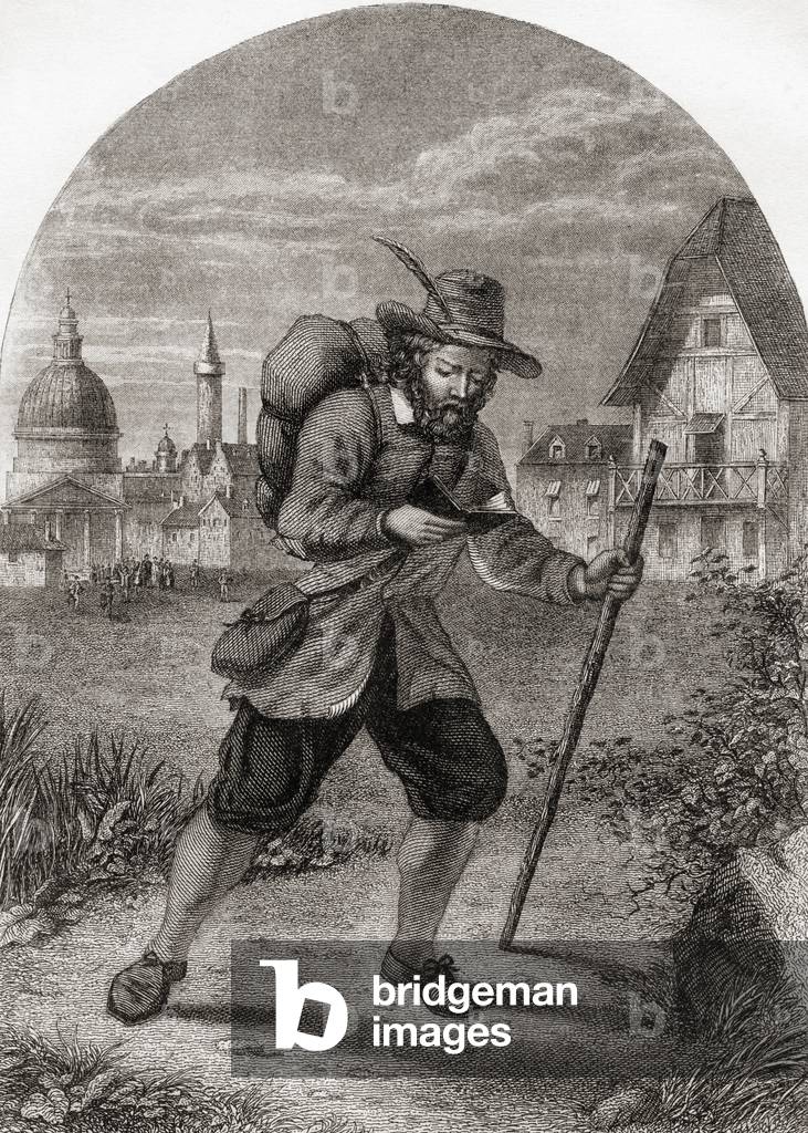 Christian Leaving the City of Destruction.  19th century (print)