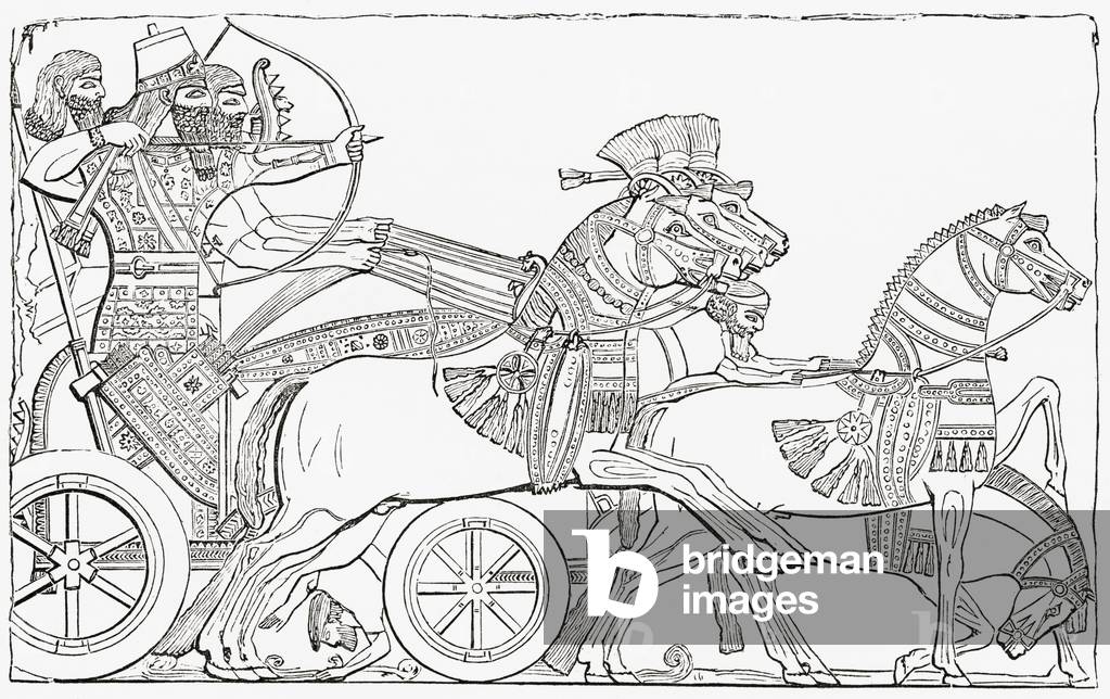 Assyrian war chariot.