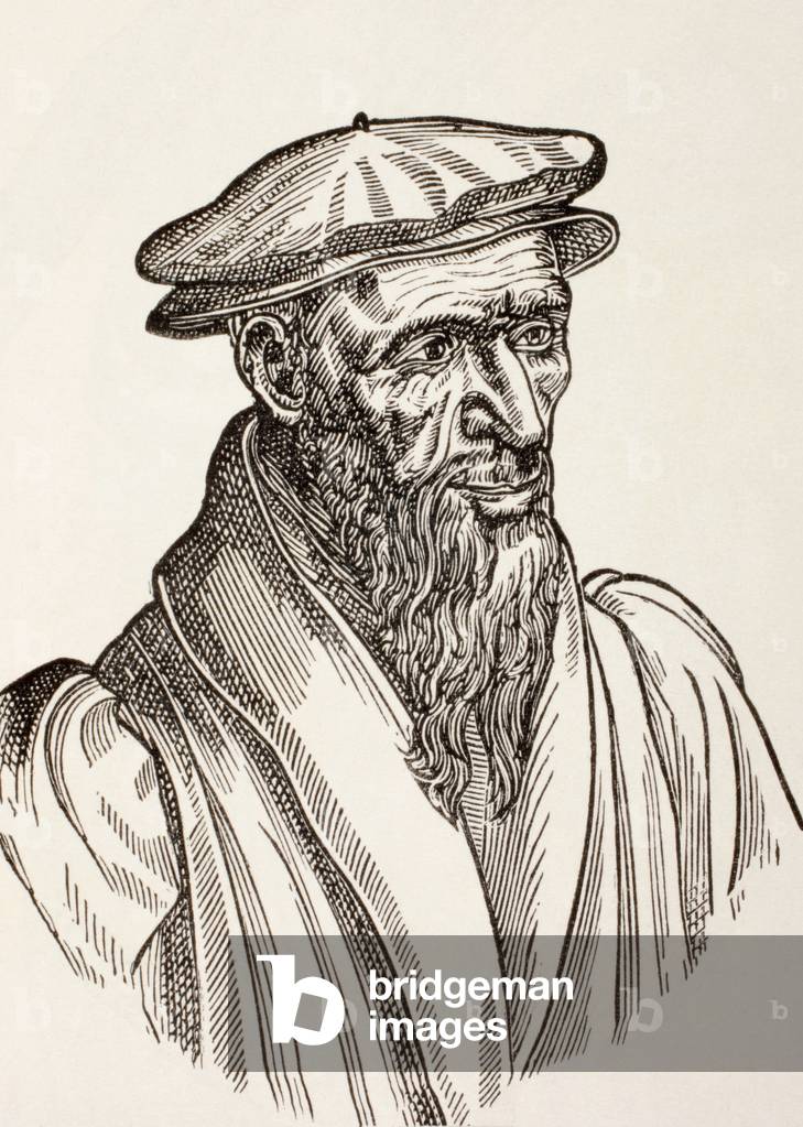 William Farel, from 'Military and Religious Life in the Middle Ages' by Paul Lacroix, published London c.1880 (litho)