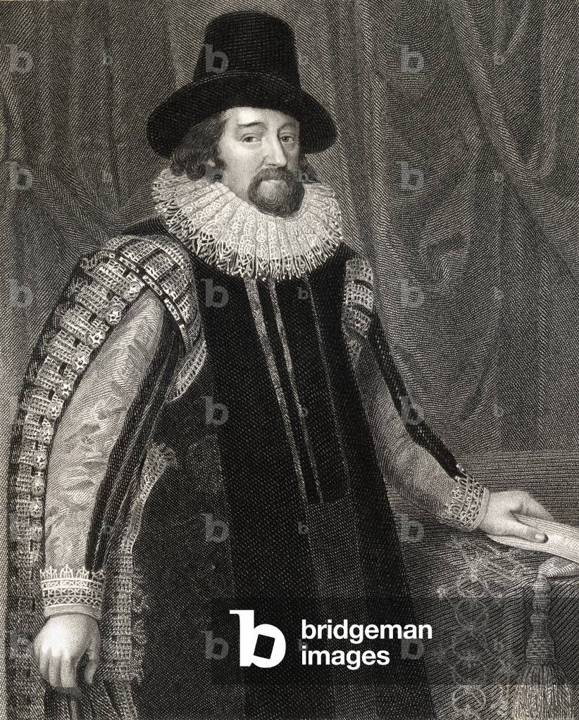 Portrait of Francis Bacon (1561-1626) Viscount St Albans, from 'Lodge's British Portraits', 1823 (litho)