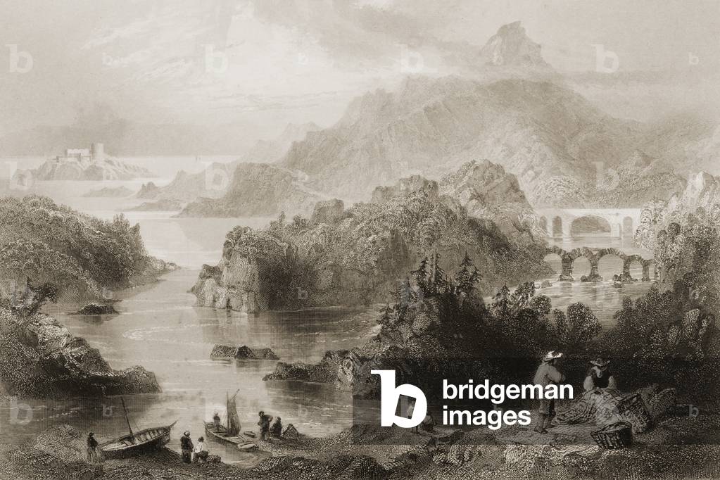 Cromwell's Bridge, Glengarriff, County Cork, from 'Scenery and Antiquities of Ireland' by George Virtue, 1860s (engraving)