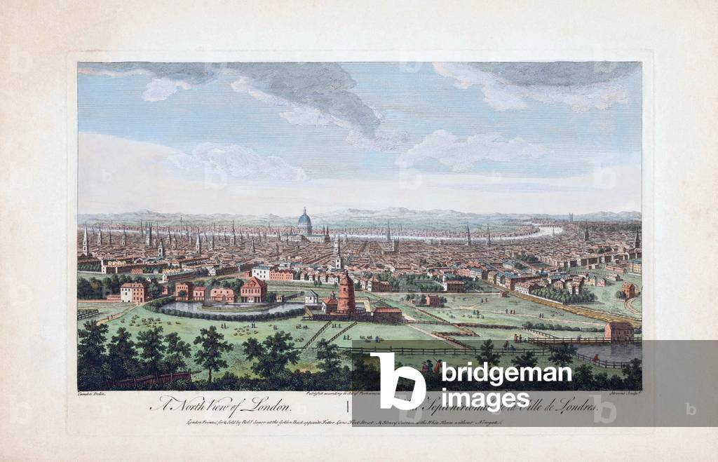A north view of London in the 18th century