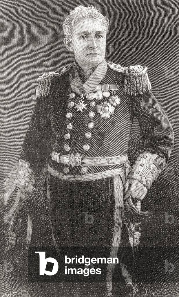 Admiral Sir John Charles Dalrymple-Hay, 3rd Baronet, 1821 – 1912.    From The Strand Magazine published 1897.