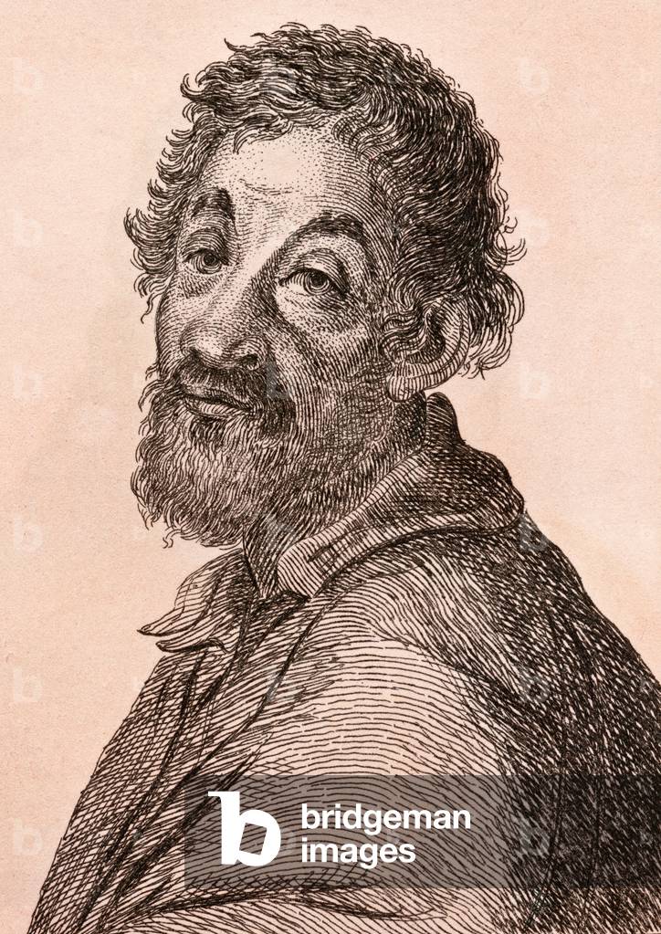 Julio Romano, illustration from '75 Portraits Of Celebrated Painters From Authentic Originals', published in London, 1817 (engraving)
