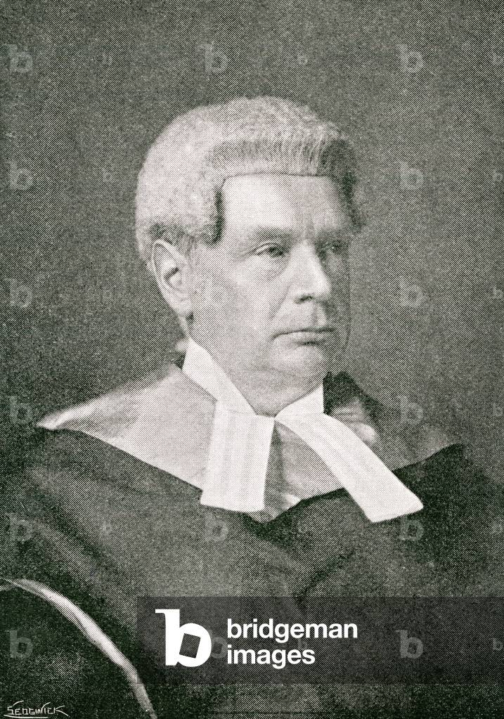 Sir John Compton Lawrance, 1832  1912.  English judge and Conservative Party politician.  From The Strand Magazine, published 1896