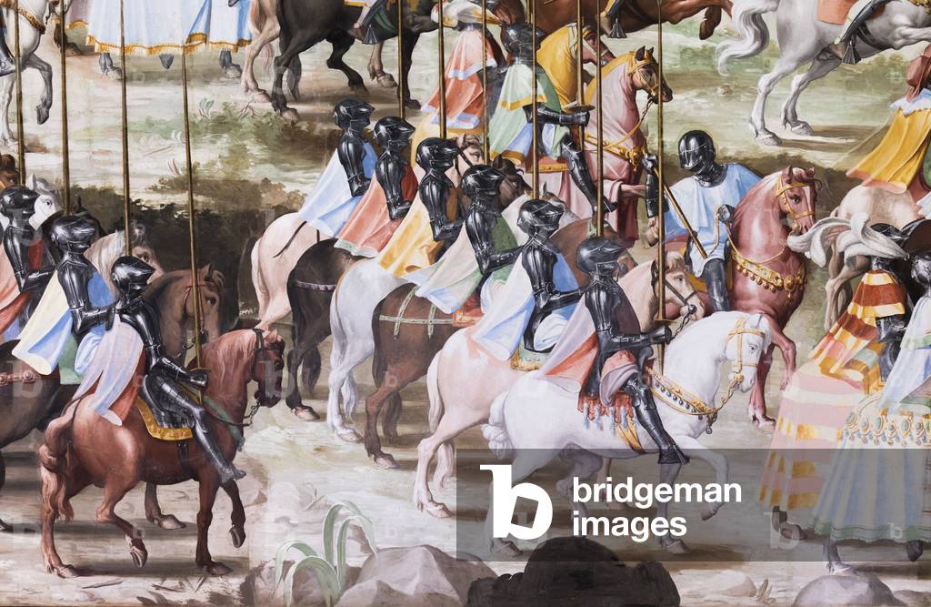 Detail of fresco in the Hall of Battles of the 1431 Battle of La Higueruela (fresco)