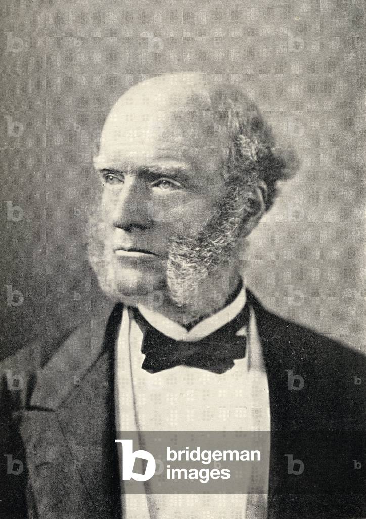 Portrait of Thomas Hughes (1822-96) (litho)