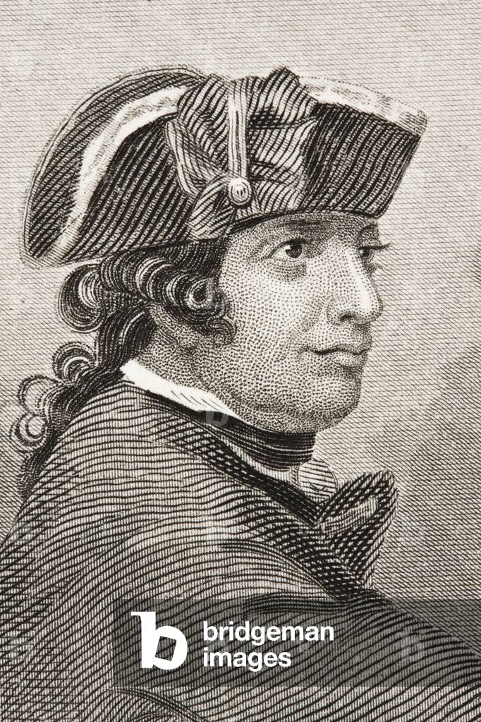 Esek Hopkins, from 'Gallery of Historical Portraits', published c.1880 (litho)