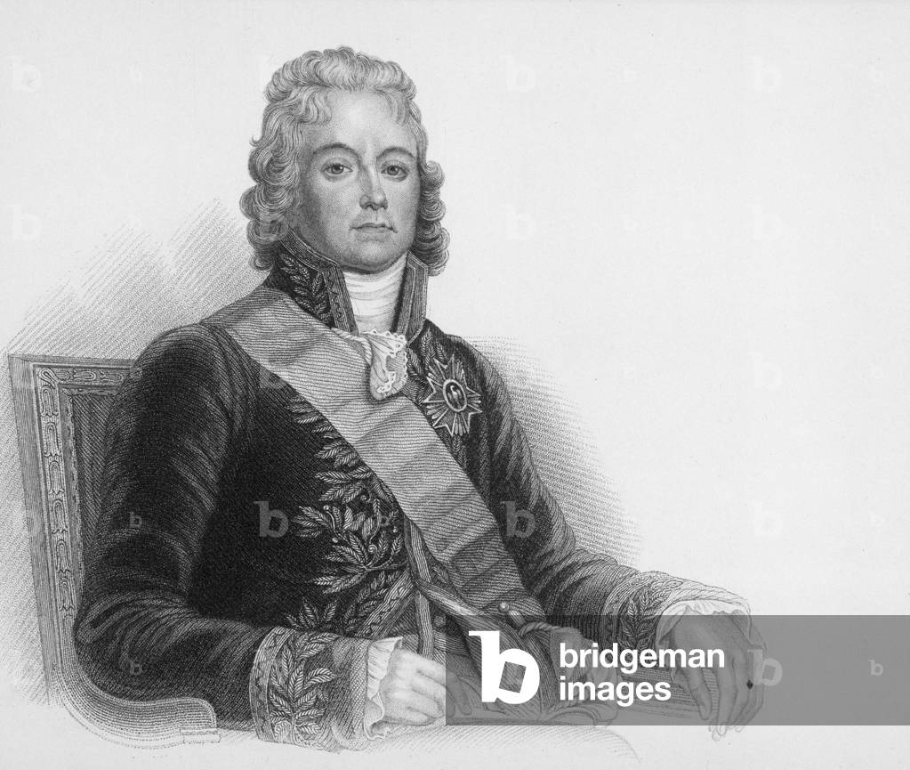 Portrait of Charles-Maurice de Talleyrand-Perigord, Prince de Benevent (1754-1838) (engraving)