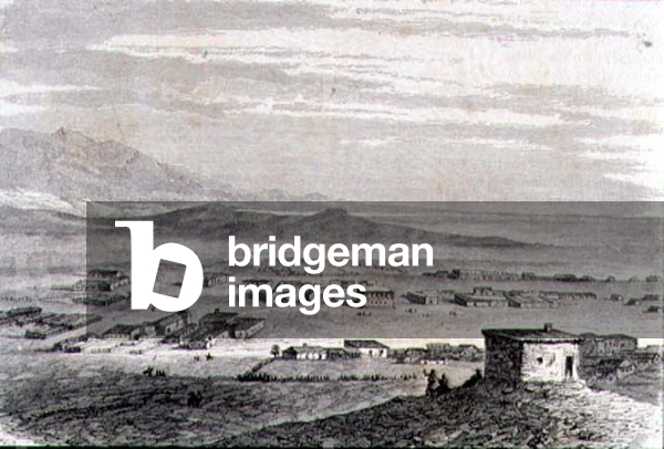 View of Los Angeles in the 1860s (engraving)