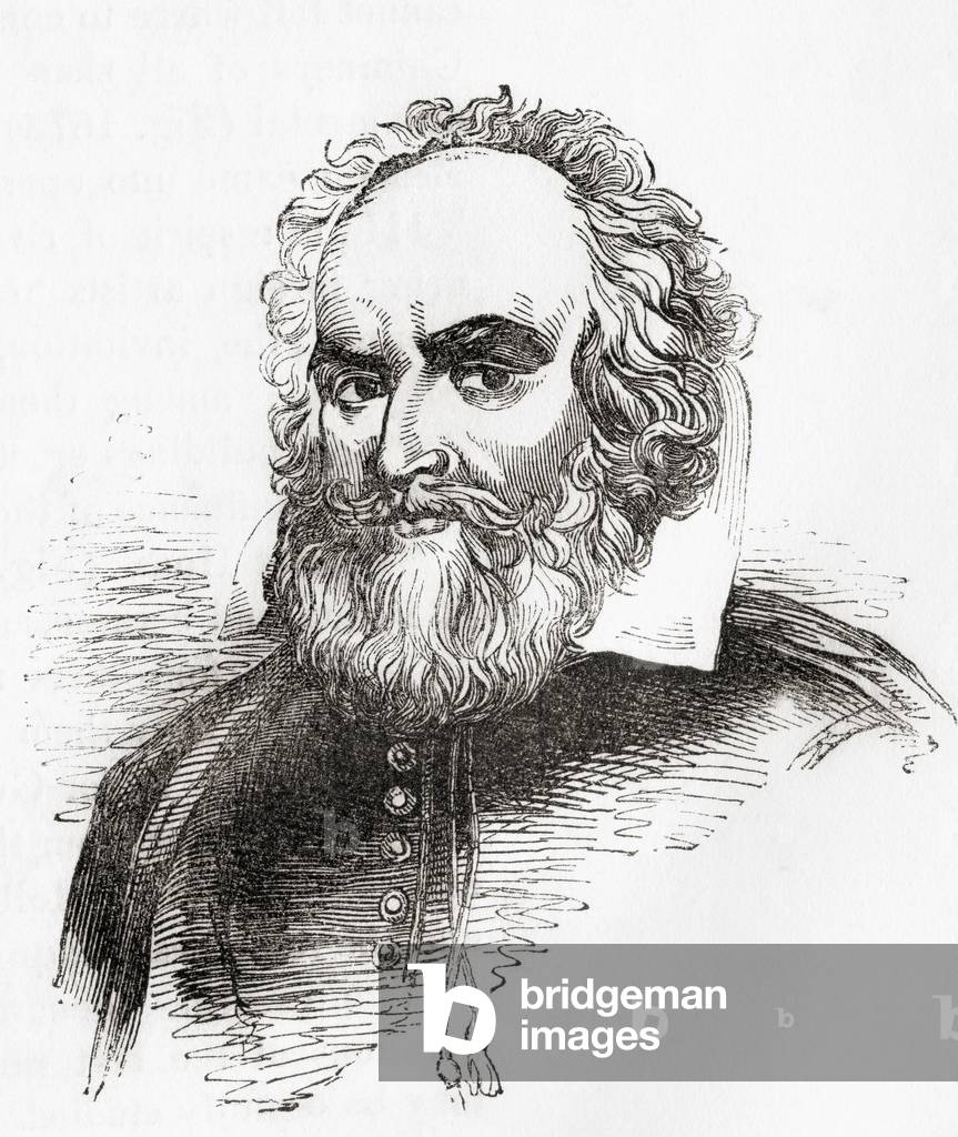 George Chapman, English dramatist, translator, and poet, from Old England: A Pictorial Museum, pub. 1847