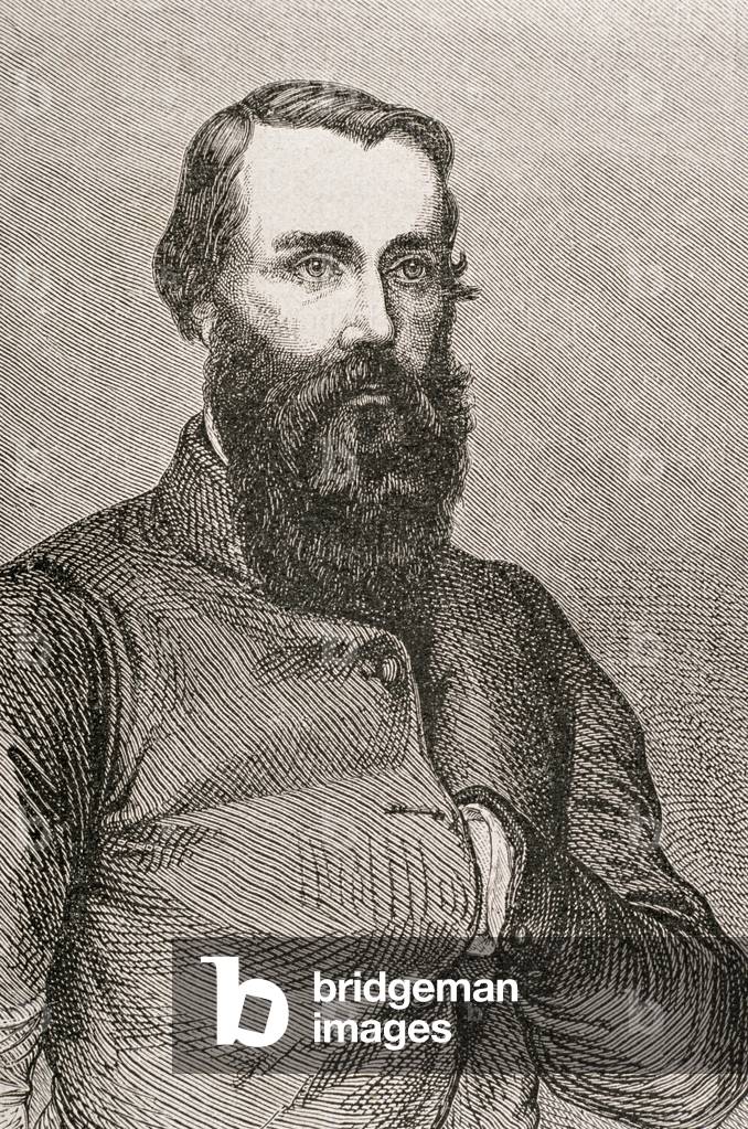 Robert O'Hara Burke (1820-61), from 'Le Tour du Monde', published in Paris, 1860s (engraving)