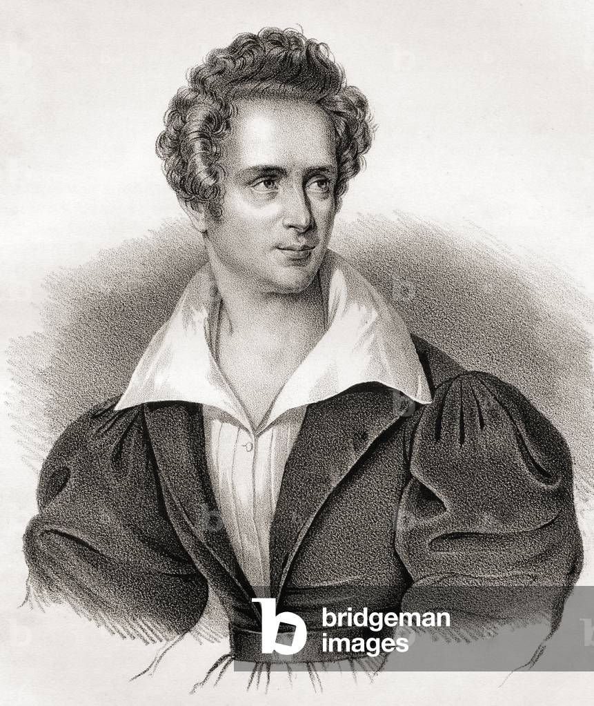 Leopold Ludwig Döbler, 1801-1864. Famous Austrian juggler. 19th century lithograph by Em. Baerentzen & Co