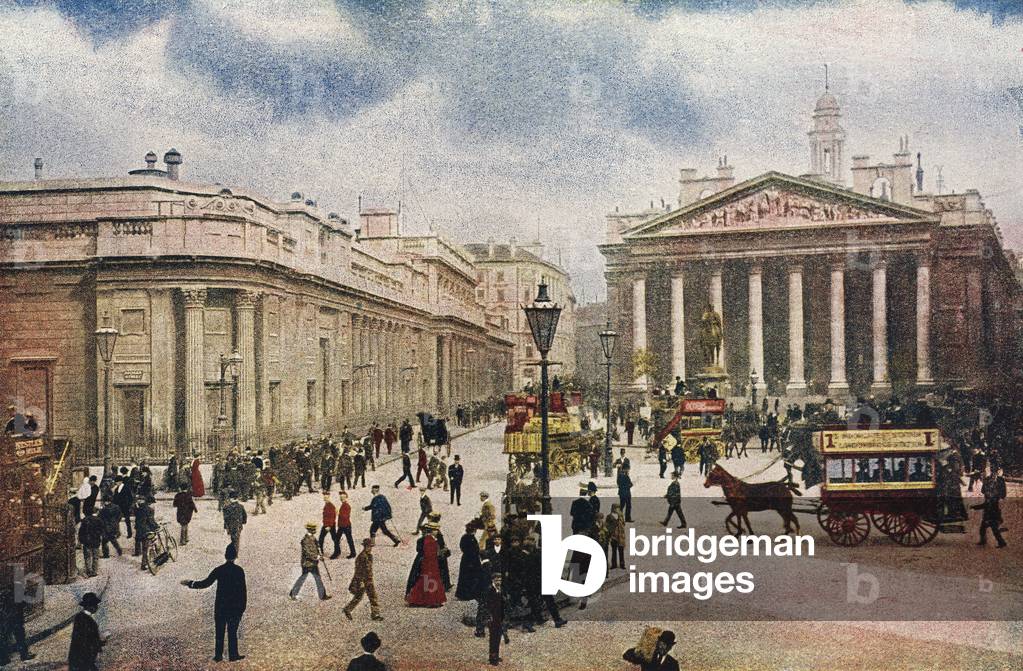 The Bank of England and The Royal Exchange, London, England