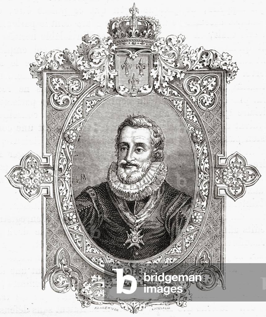 Henri IV, engraved by Pannemaker-Ligny, from 'Histoire de la Revolution Francaise' by Louis Blanc (1811-82) (engraving)