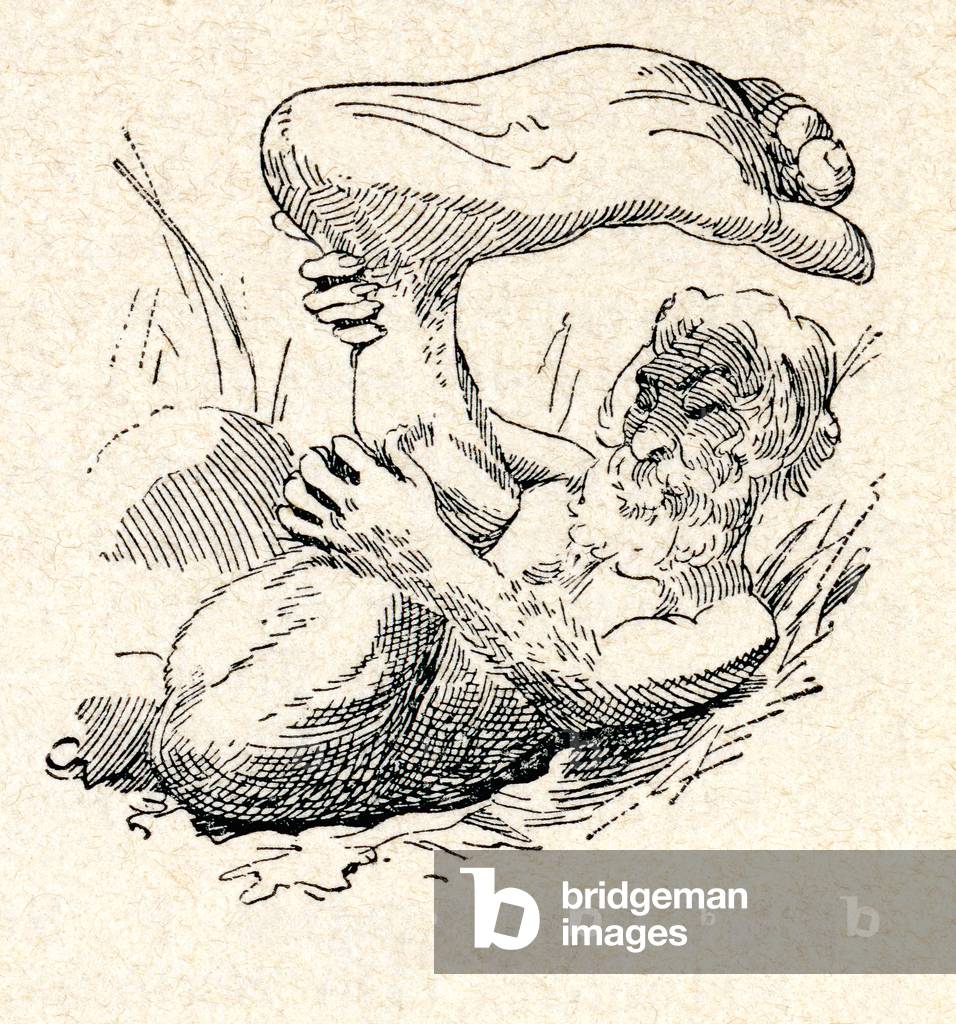 A monopod aka sciapod, skiapod, skiapode