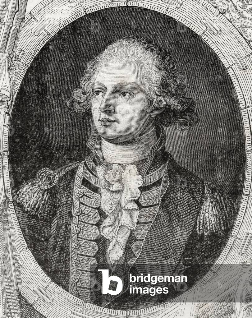 Frederick Augustus, Duke of York and Albany, from 'Histoire de la Revolution Francaise' by Louis Blanc (1811-82) (engraving)