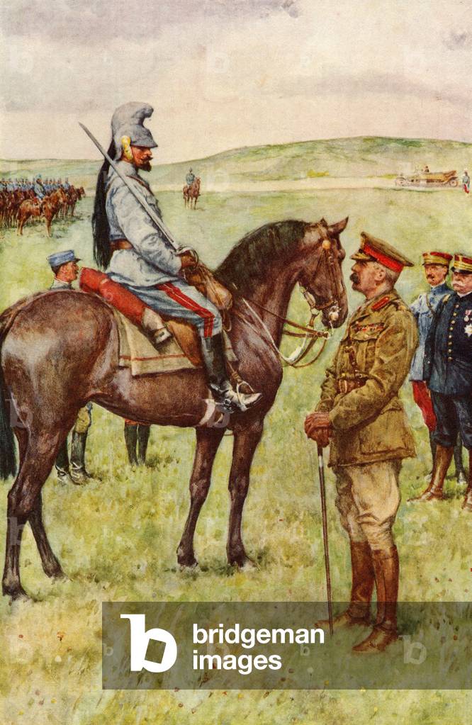 The meeting in France between Lord Kitchener and General Baratier.