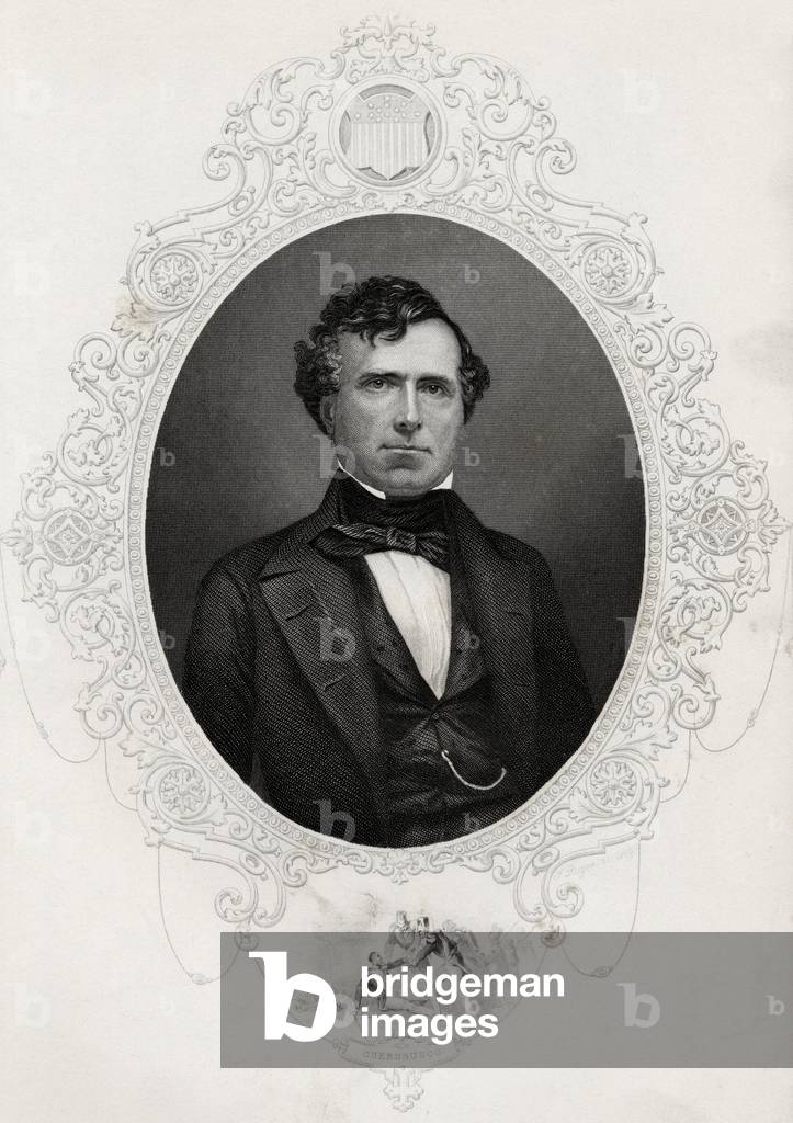 Franklin Pierce, 1804-1869.  14th president of the United States 1853-57  From a 19th century print engraved by J Rogers