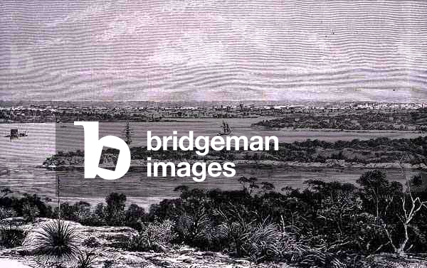 Sydney Harbour, New South Wales, Australia, from 'Australian Pictures', pub. by The Religious Tract Society, 1886 (engraving)