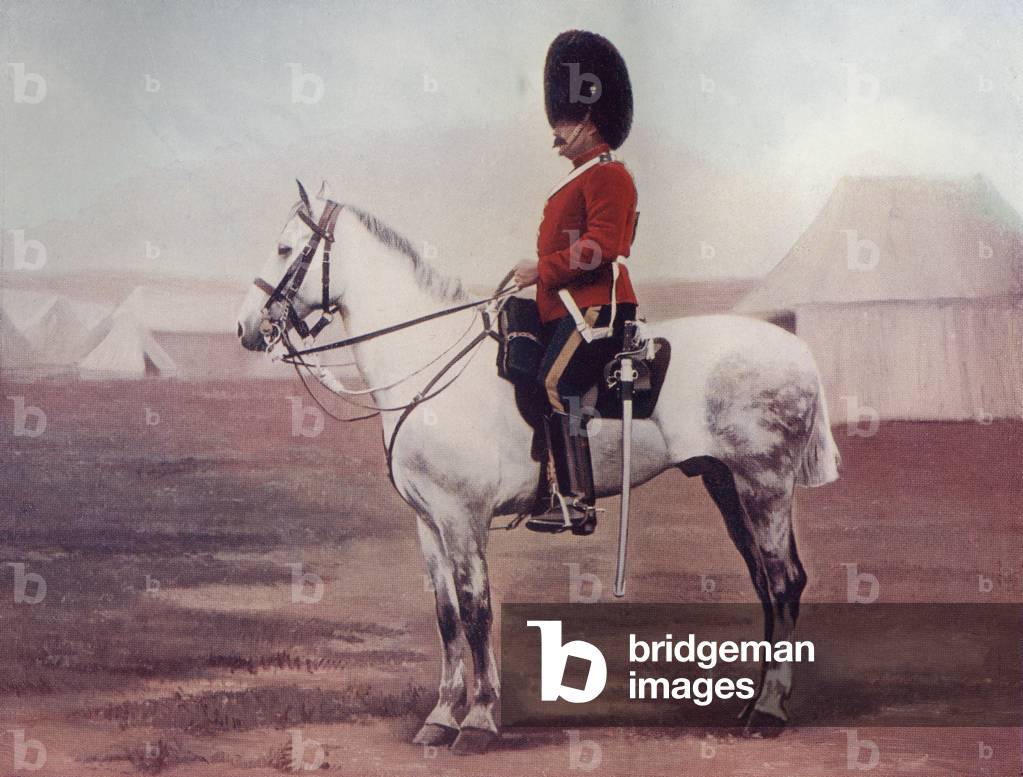 Sergeant Major of the 2nd Dragoons, Royal Scots Greys, late 19th century, from 'South Africa and the Transvaal War: Vol. 1' by Louis Creswicke, published 1900 (colour litho)