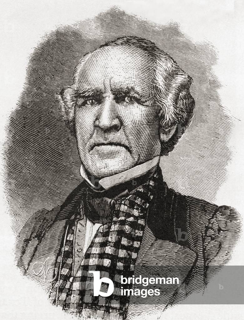 Samuel 'Sam' Houston, from The Century Magazine, published 1887 (engraving)