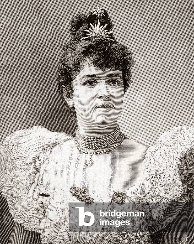Zélie de Lussan, 1861 1949.   American opera singer. From The Strand Magazine, published 1896