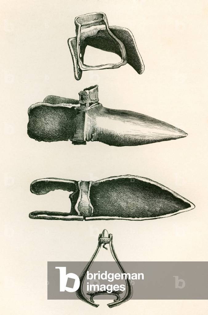 Stirrups and Sollerets, from The British Army: Its Origins, Progress and Equipment, published 1868.