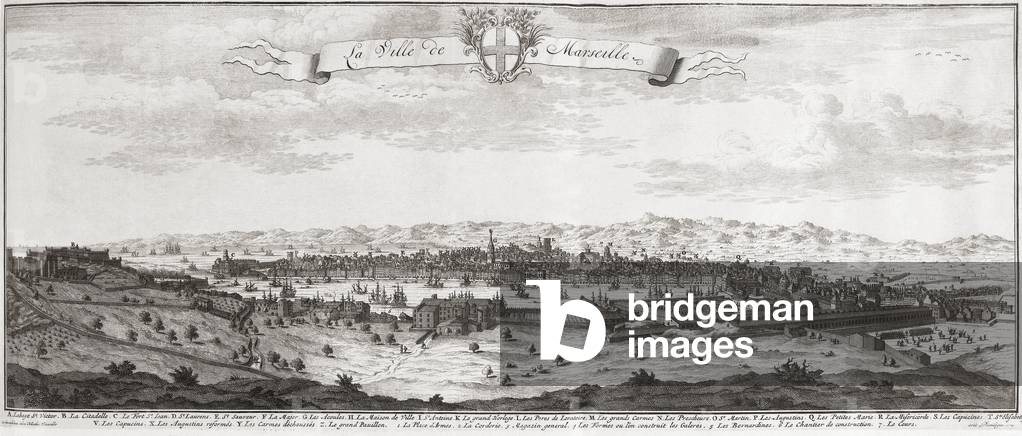 View of Marseille, France in the early 1700â's