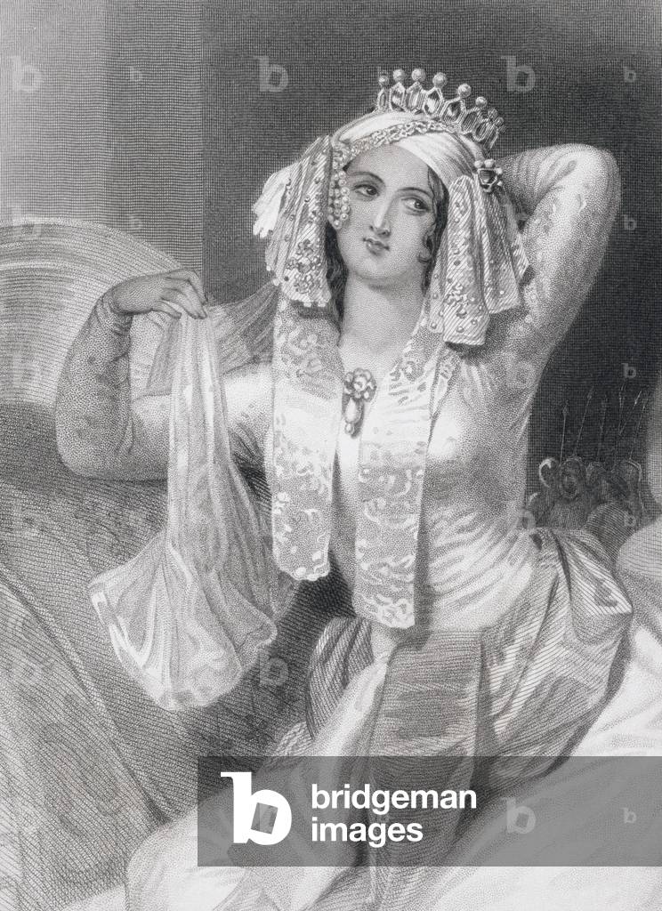 Cleopatra VII (69-30 BC) (engraving)