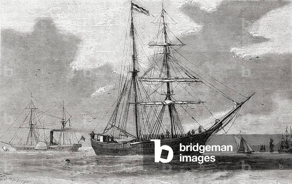 The Hansa. Schooner which took part in the second German North Polar Expedition in 1869.