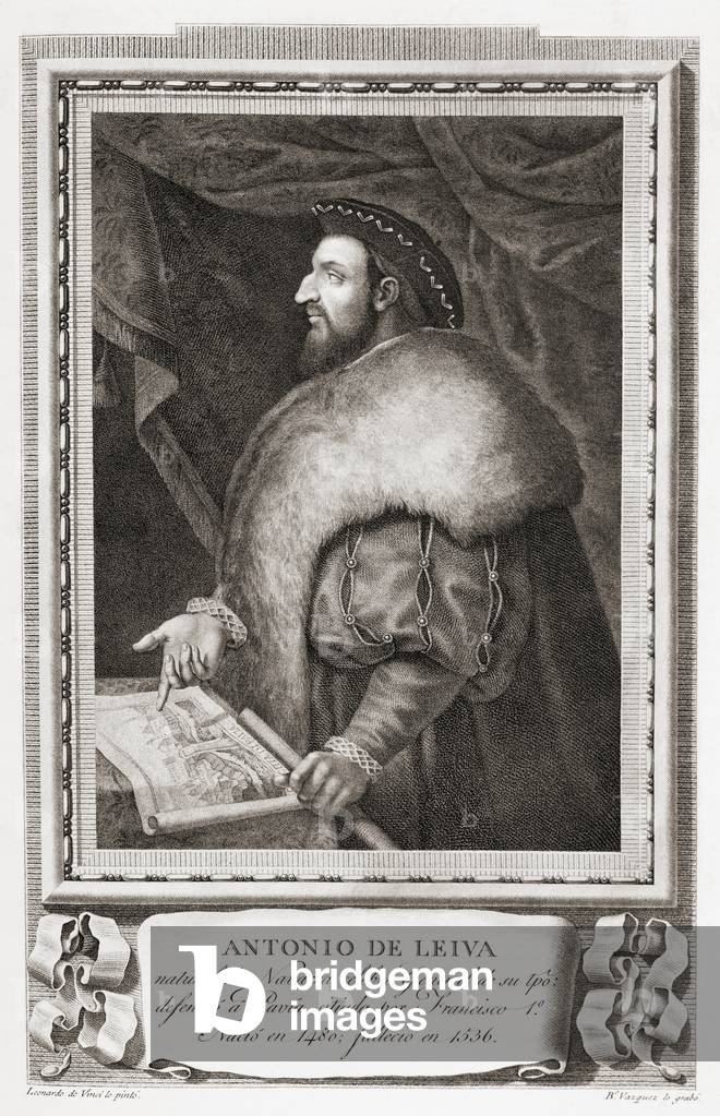 Antonio de Leyva, Duke of Terranova, Prince of Ascoli, , after an etching in Retratos de Los Españoles Ilustres, Madrid, Spain, pub. 1791