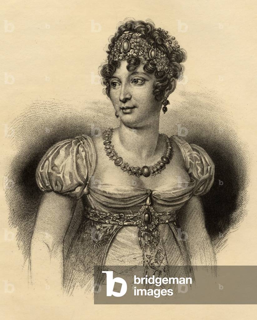 Caroline Bonaparte (1782-1839) Queen of Naples (litho)