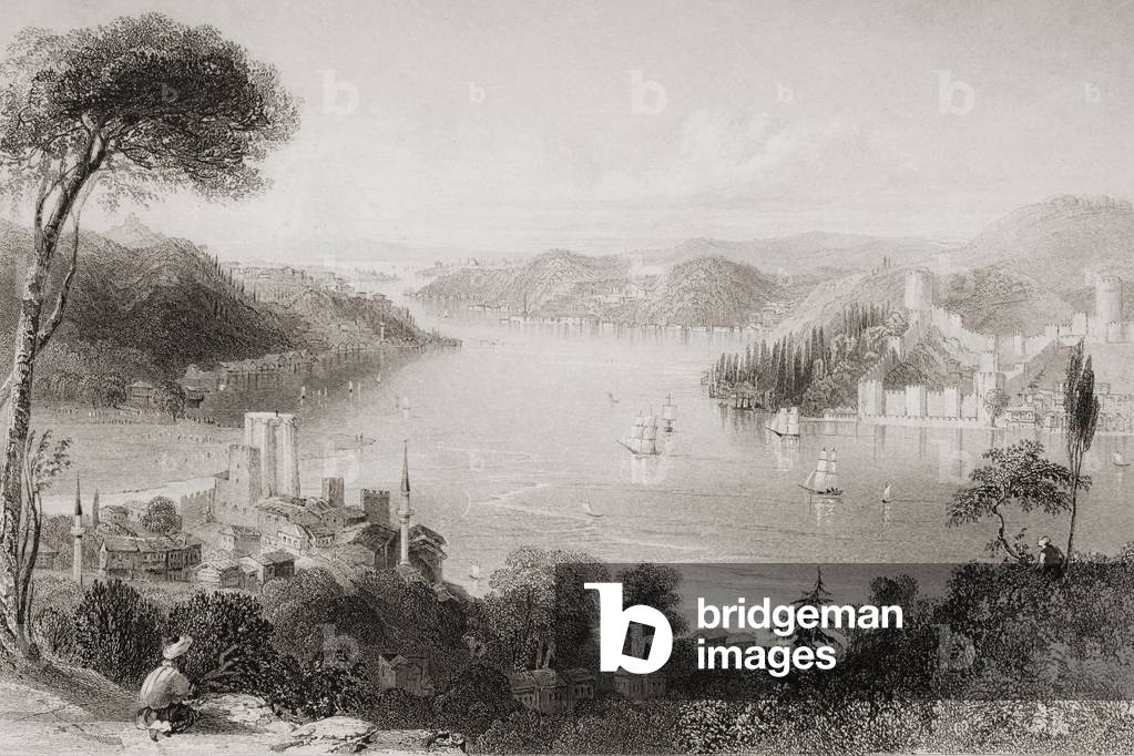 Straits of the Bosphorous. Engraved by G.K. Richardson after W.H. Bartlett.