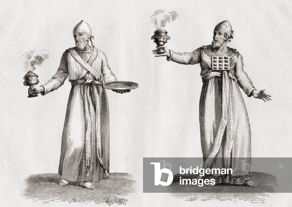 High priests as imagined in the Old Testament (engraving)