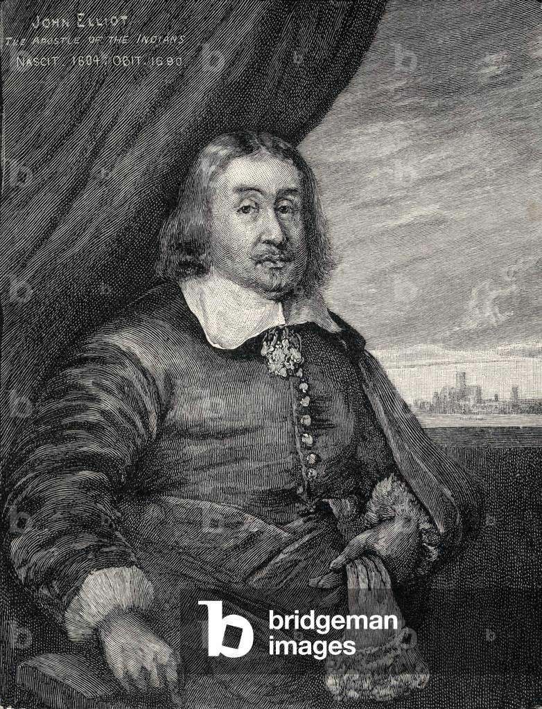 John Eliot, Apostle of the Indians, from 'The Century Illustrated Monthly Magazine', May to October, 1883 (litho)