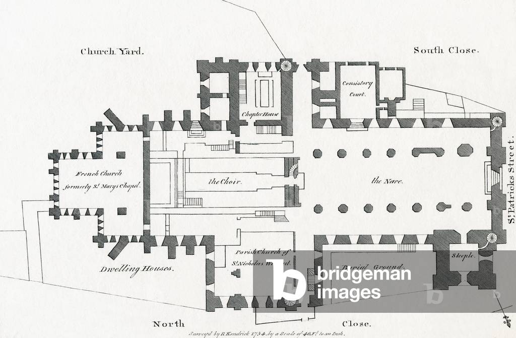 St. Patrick's Cathedral. Dublin City Ireland. Published 20th September 1792 by S. Hooper.