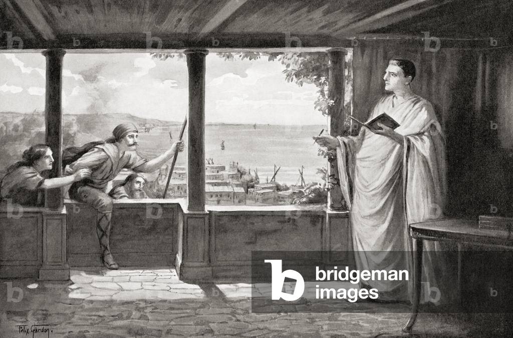 Ovid at Tomis, on the Black Sea, from Hutchinson's History of the Nations, pub. 1915