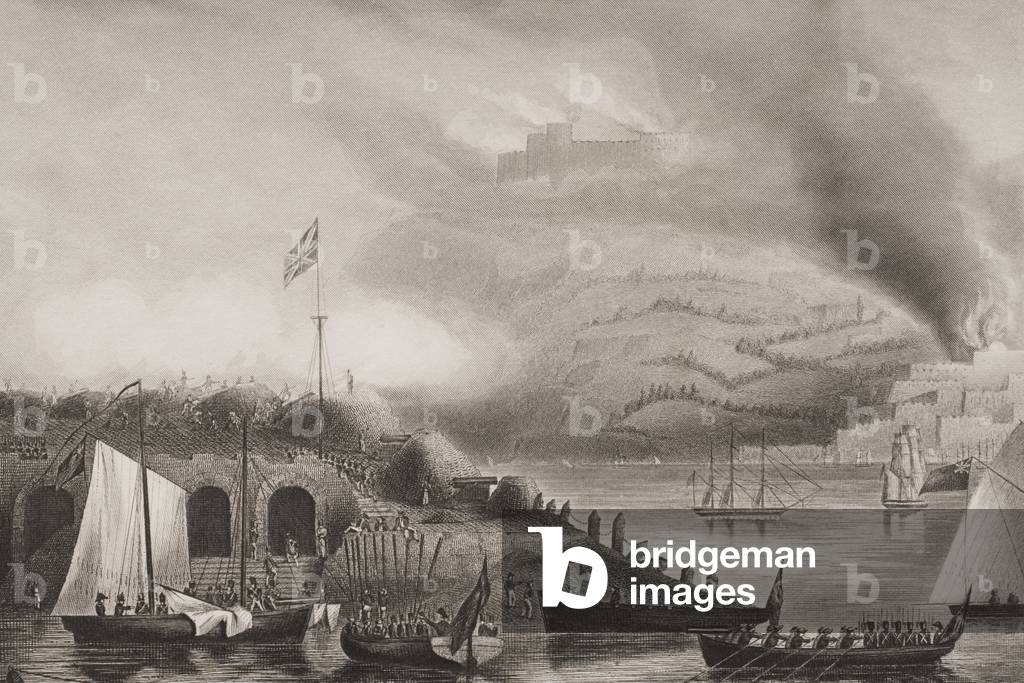 The Storming of San Sebastian, 31st August 1813, illustration from 'England's Battles by Sea and Land' by Lieut. Col. Williams (engraving)