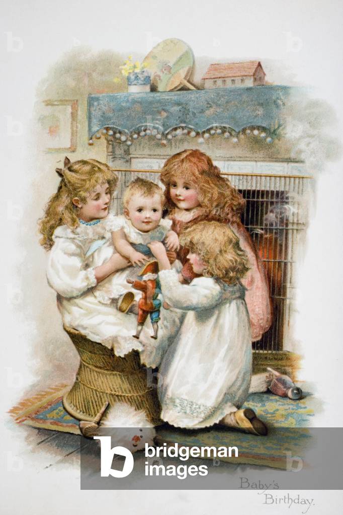 Baby' s Birthday, c.1863 (chromolithograph)