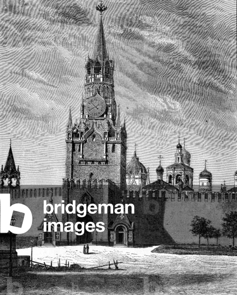 Resurrection Gate in Moscow, 1880s (engraving)