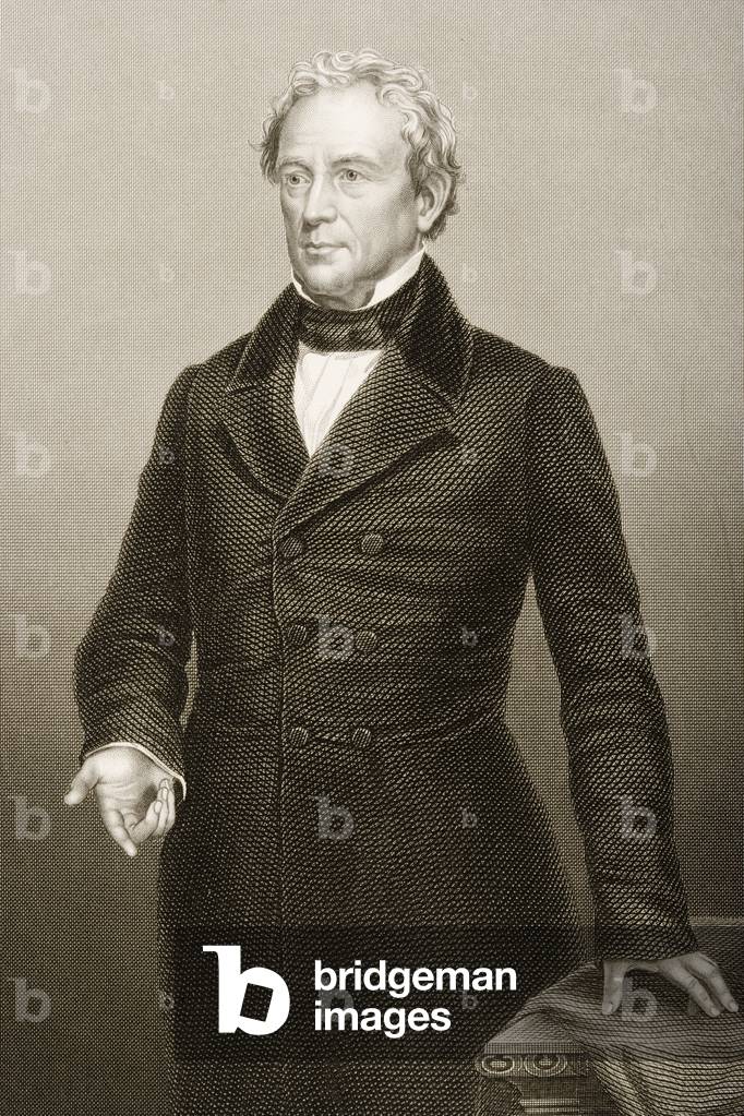Edward Everett (1794-1865) engraved by D.J. Pound from a photograph, from 'The Drawing-Room of Eminent Personages, Volume 2', published in London, 1860 (engraving)