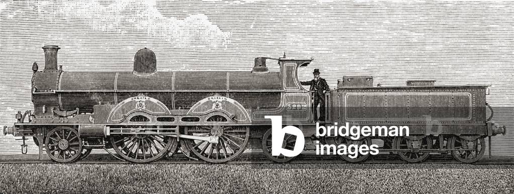 The Greater Britain passenger locomotive, from the book Short History of the English People by J.R. Green, pub. London 1893