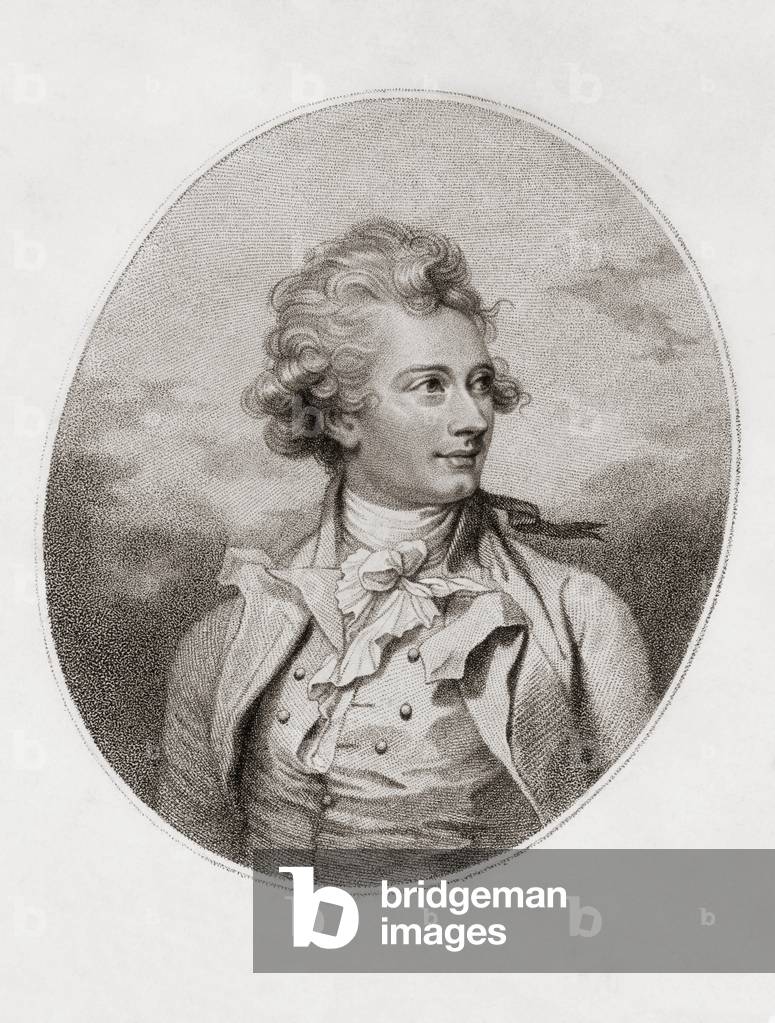 Vicenzo Lunardi, 1754-1806. Italian pioneering aeronaut and inventor (engraving)