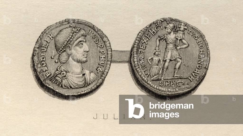 Coin from the time of Julian the Apostate (engraving)