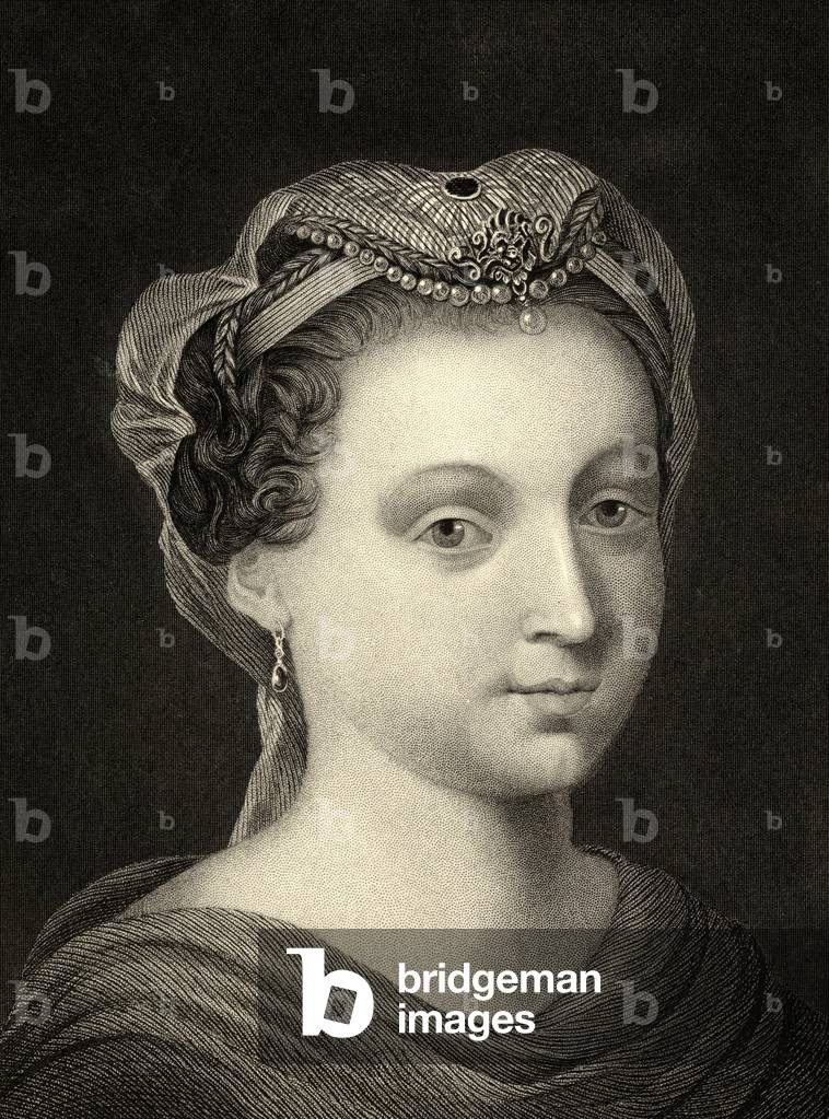 Mary Queen of Scots (1542-87) (engraving)